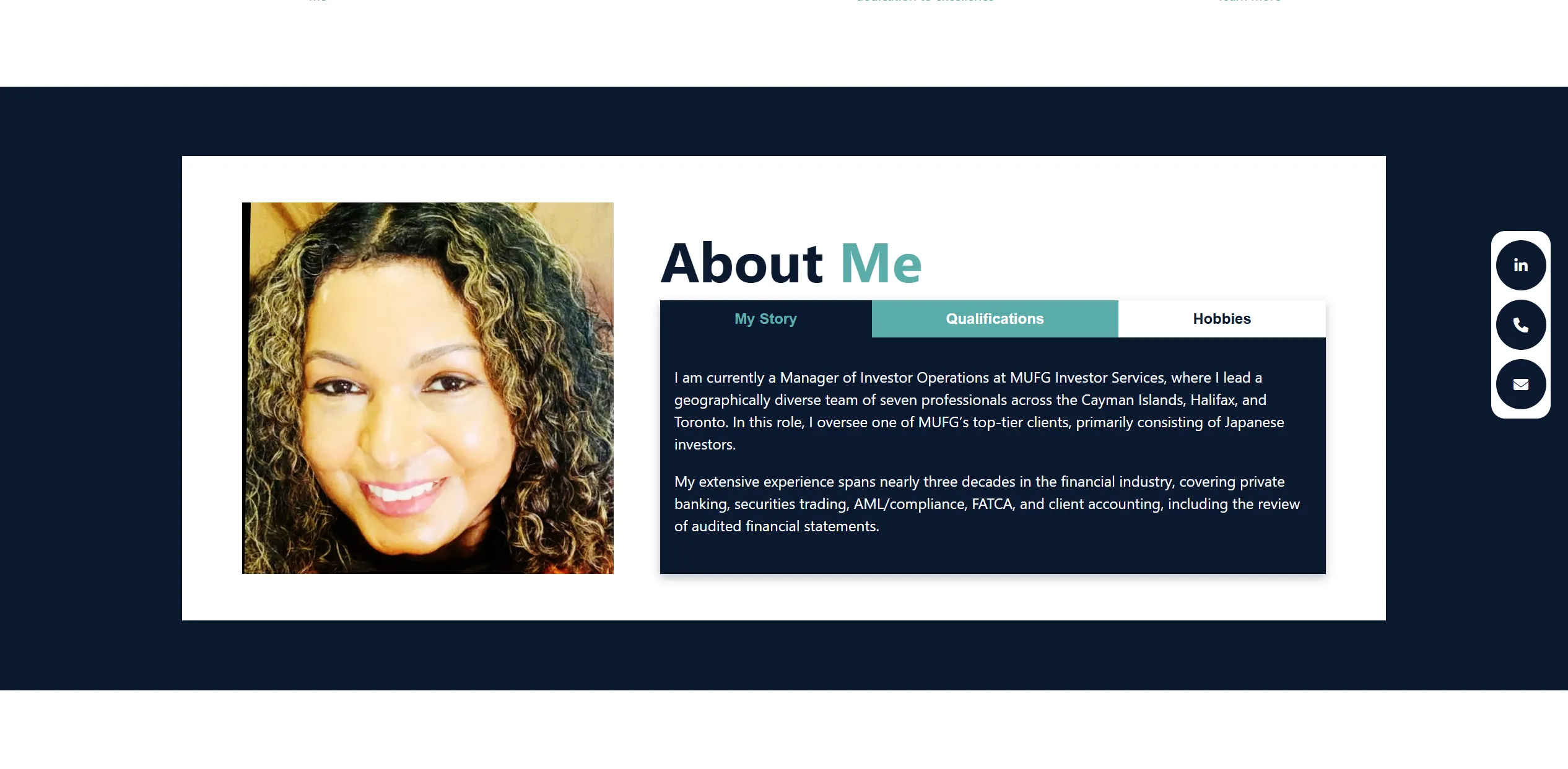 Sherie Dawkins About Me Preview Image